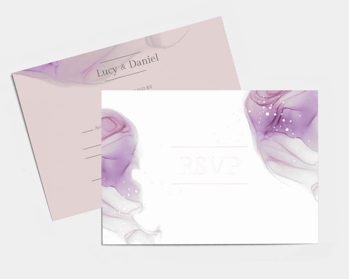 Purple Ink - RSVP Card (landscape)