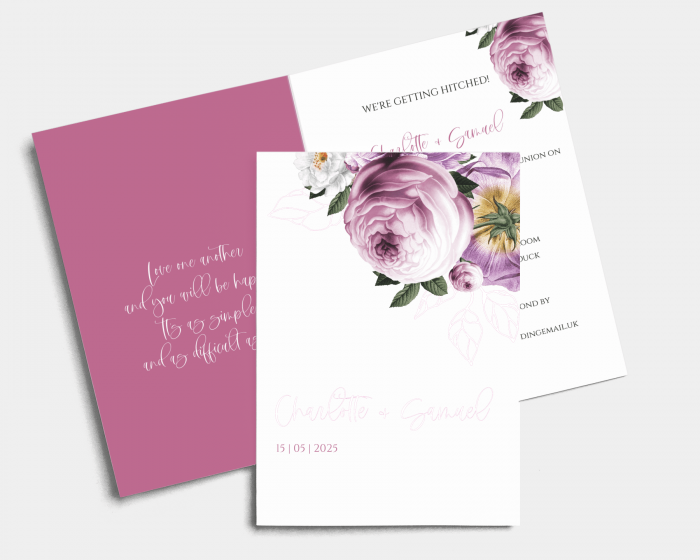 Fleur - Wedding Invitation - Folded Card (portrait)