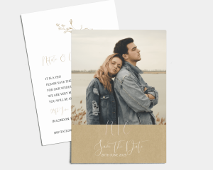 Boho Chic - Save the Date Card (portrait)