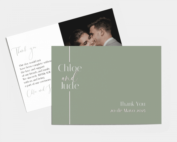 Linea - Wedding Thank You Card