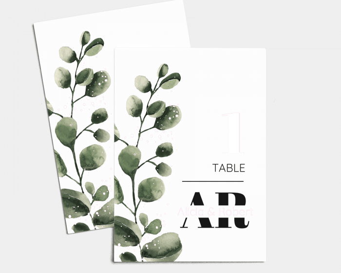 Leafy - Table Numbers set 1 - 10
