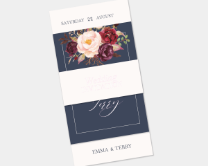 Marsala - 3 Piece Wedding Invitation