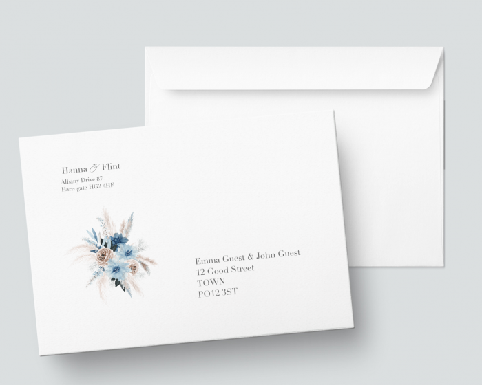 Bloomy Blue - Envelope C6