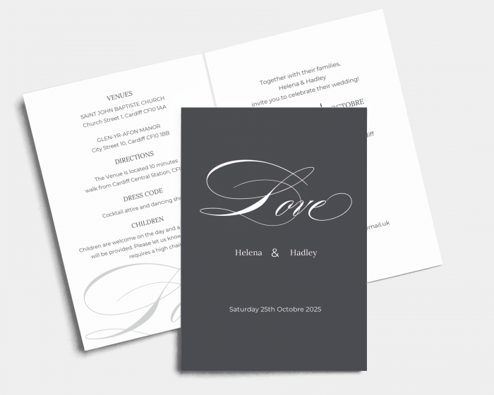 Swing - Wedding Invitation - Folded Card (portrait)