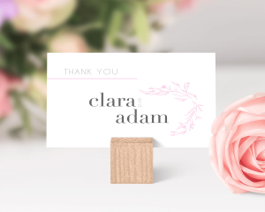 Elegante - Small Wedding Thank You Card