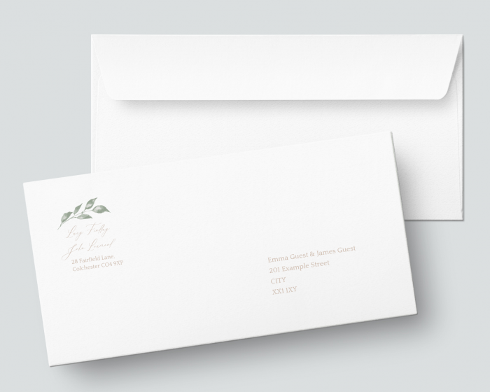 Dusted Calligraphy - Envelope DL