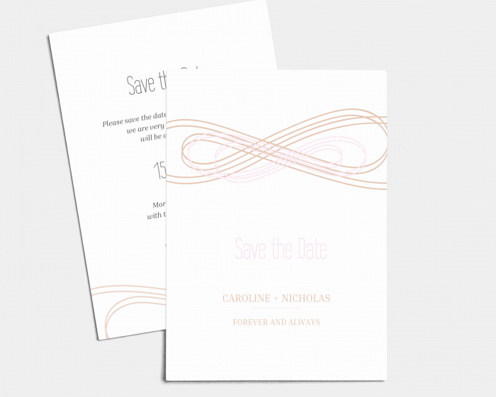 Infinito - Save the Date Card (portrait)