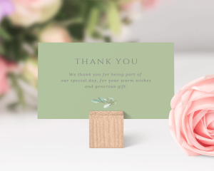Lush Greenery - Small Wedding Thank You Card