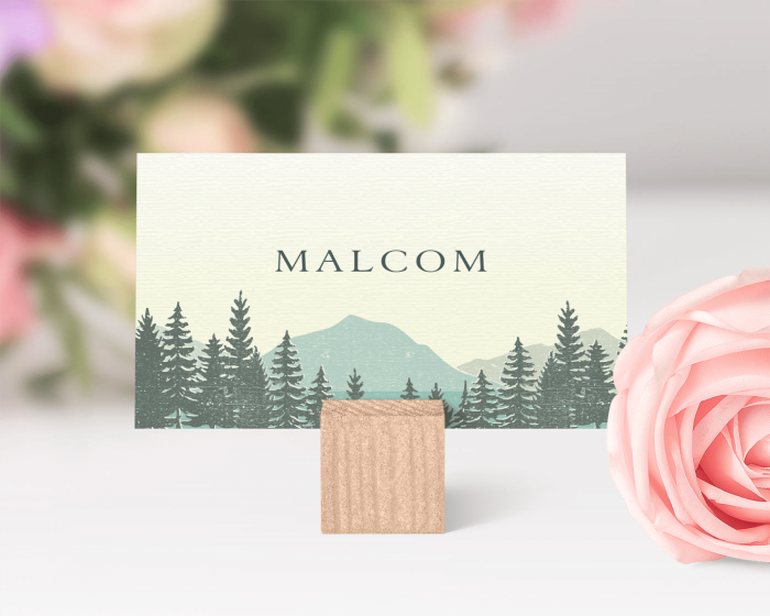 Vintage Mountain - Place Card