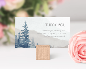 Painted Mountains - Small Wedding Thank You Card