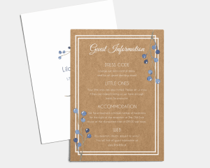 Blueberry - Wedding Information Card