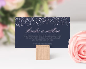 Starry Sky - Small Wedding Thank You Card