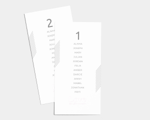 Forever - Seating Cards 1 - 10