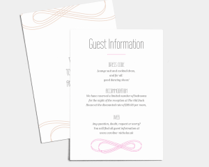 Infinito - Wedding Information Card