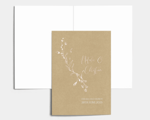 Boho Chic - Order of Service Booklet Cover