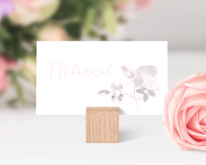 Lined Rose - Place Card