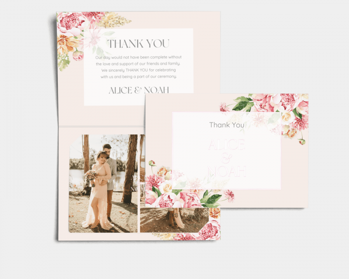 Dream Bouquet - Thank You Card with Insert