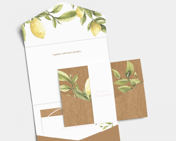 Lemon - printed Pocketfold