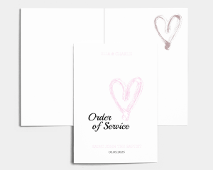 Painted Heart - Order of Service Booklet Cover