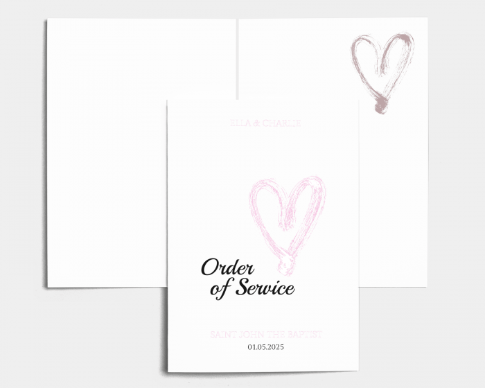Painted Heart - Order of Service Booklet Cover