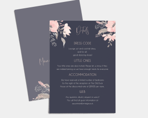Harmony - Wedding Information Card