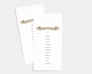 Love Mountains - Seating Cards 1 - 10