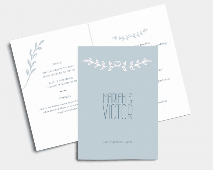 Together - Wedding Invitation - Folded Card (portrait)