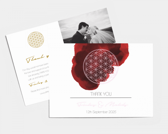 Flower of Life - Wedding Thank You Card