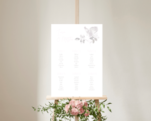 Lined Rose - Seating Plan Poster 50x70 cm (portrait)
