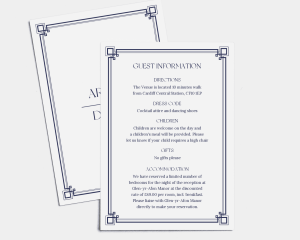 Gatsby - Wedding Information Card
