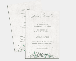 Natural Laurel - Wedding Information Card