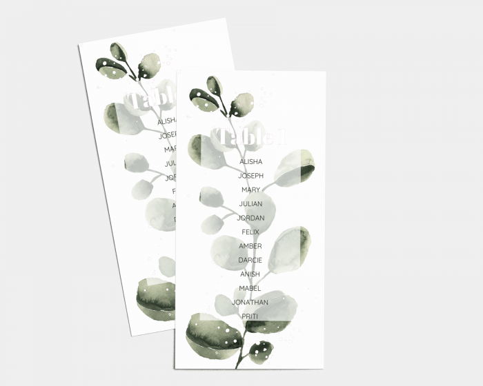Leafy - Seating Cards 1 - 10