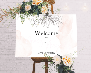 Peach - Welcome Sign