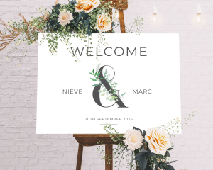 Leafy Ampersand - Welcome Sign