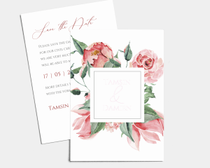 Summer Blossom - Save the Date Card (portrait)