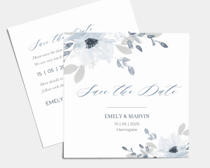 Shades of Blue - Save the Date Card (square)