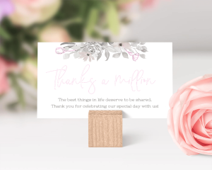Velvet - Small Wedding Thank You Card