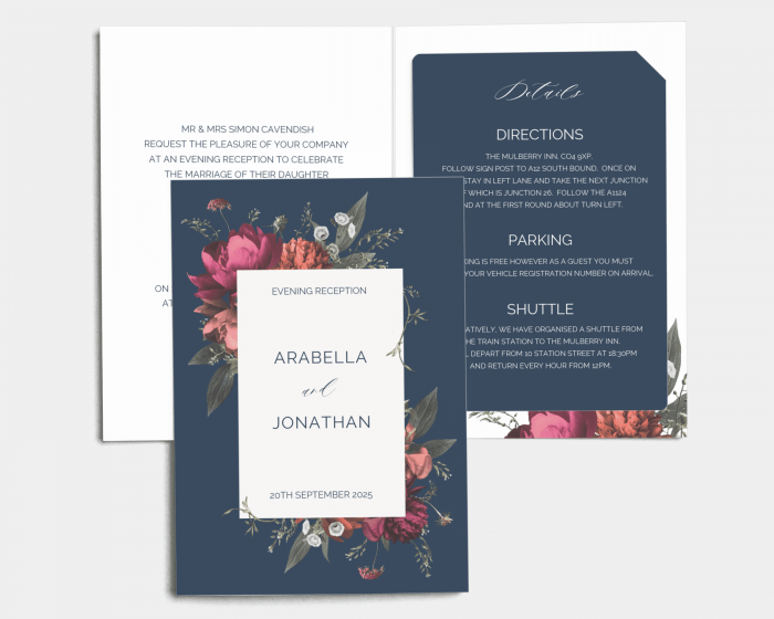 Blooming Botanical - Wedding Invitation with Insert