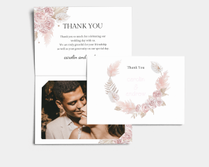 Bohemian - Thank You Card with Insert