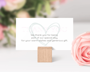 Modest - Small Wedding Thank You Card