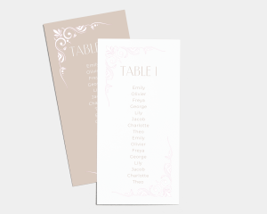 Beauty - Seating Cards 1 - 10