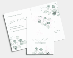 Eukalypt - Wedding Invitation - Folded Card (portrait)