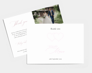 Hearts - Wedding Thank You Card