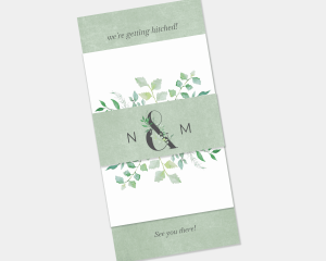 Leafy Ampersand - 3 Piece Wedding Invitation