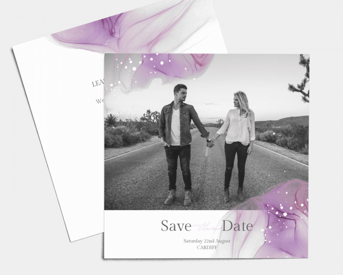 Purple Ink - Save the Date Card (square)