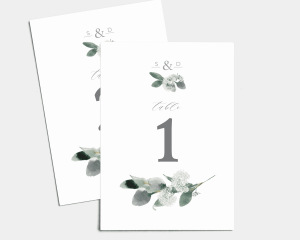 Elegant Greenery - Table Numbers set 1 - 10