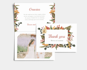 October Tones - Thank You Card with Insert