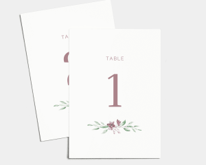 Watercolor Crest - Table Numbers set 1 - 10