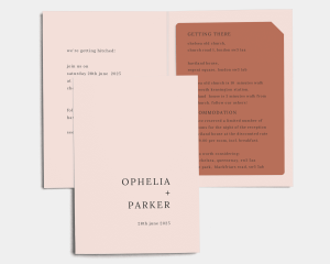 Natural Palette - Wedding Invitation with Insert