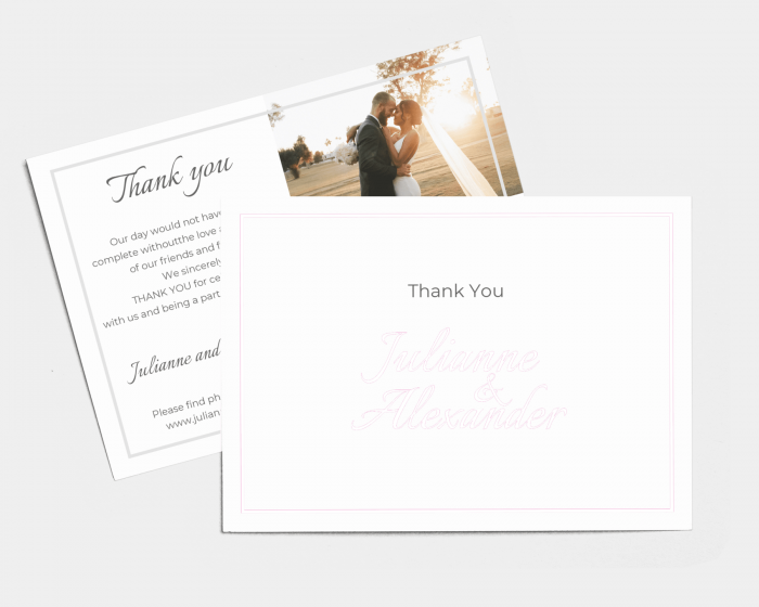 Kalligraphie - Wedding Thank You Card